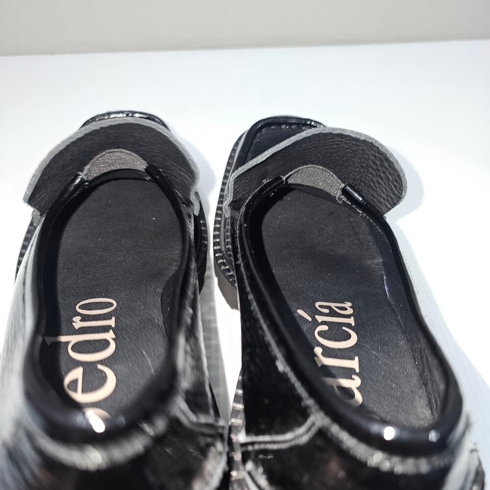 NEW Pedro Garcia Zavanna Loafer Platform Heel Slip On Black Patent Leather EU 40 - Picture 10 of 14
